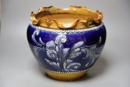 A Doulton Lambeth jardiniere, c. 1895, height 25cm