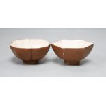 Two 18th century Chinese Yixing cups, height 3cm