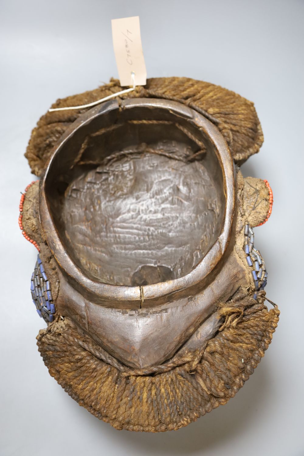 A Bamileke Kam Crest beadwork mask, Cameroon - Image 2 of 2