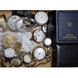 Assorted wrist watches and movements including Rotary and assorted pocket watches and movements.