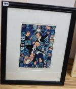 Jim W. Anderson, linocut, 'The Feast of Reason (Bullingdon Club), signed dated 2002, 20/27, 33 x