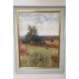 Harold Waite (fl.1892-1939), watercolour, Pheasant in a landscape, signed and dated '92, 52 x 37cm