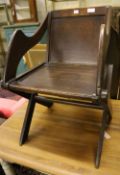 A Victorian oak Glastonbury armchair