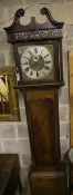 An early 19th century Irish mahogany eight day longcase clock marked Knapp Corke, height 236cm