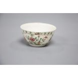 A rare Chinese famille rose and bianco sopra bianco tea bowl, Qianlong period, diameter 8cm