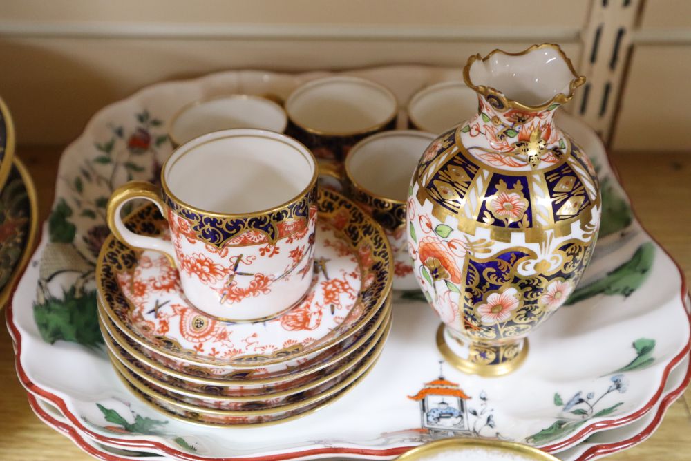 A Royal Albert Old Country Rose part tea set and a Crown Derby coffee set, two Derby comports etc. - Image 4 of 5