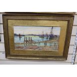 Andrew B. Donaldson (1840-1919), watercolour, Rye from Camber, monogrammed and dated 1906, label