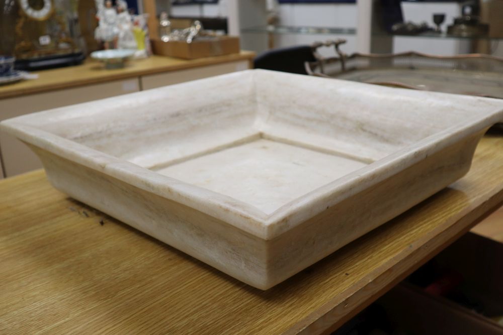 A square marble dish, 51cm sq. - Image 2 of 3