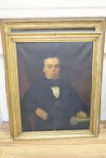 English School (19th century), Half-length portrait of Rev. Thomas Milles (1815-1872), oil on