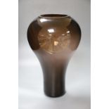 A large Chinese aubergine glass vase, height 42cm