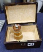 A Peugeot Freres pepper mill and a rosewood box