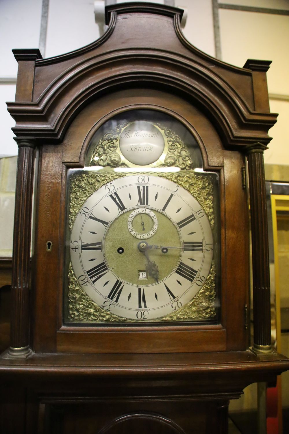 A George III longcase clock, the movement circa 1769, the London style mahogany case circa 1800, - Image 2 of 3
