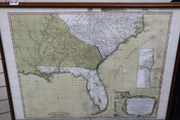 Laurie & Whittle, coloured engraving, New and General map of the Southern Dominions belonging to the