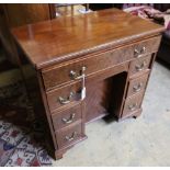 A George III mahogany kneehole desk, width 78cm, depth 46cm, height 78cm