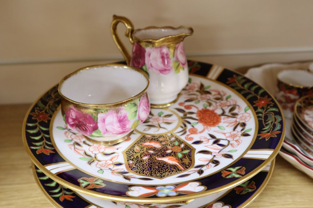 A Royal Albert Old Country Rose part tea set and a Crown Derby coffee set, two Derby comports etc. - Image 3 of 5