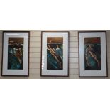 A quantity of assorted paintings and prints: Eastham, lithograph, 'Sea of Sentinels III', and two