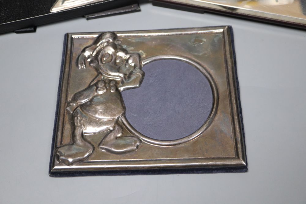 Three assorted modern mounted photograph frames including two silver, largest 20.2cm. - Image 2 of 4