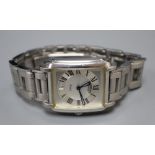 A gentleman's modern stainless steel Raymond Weil Saxo quartz wrist watch, no box or paperwork.