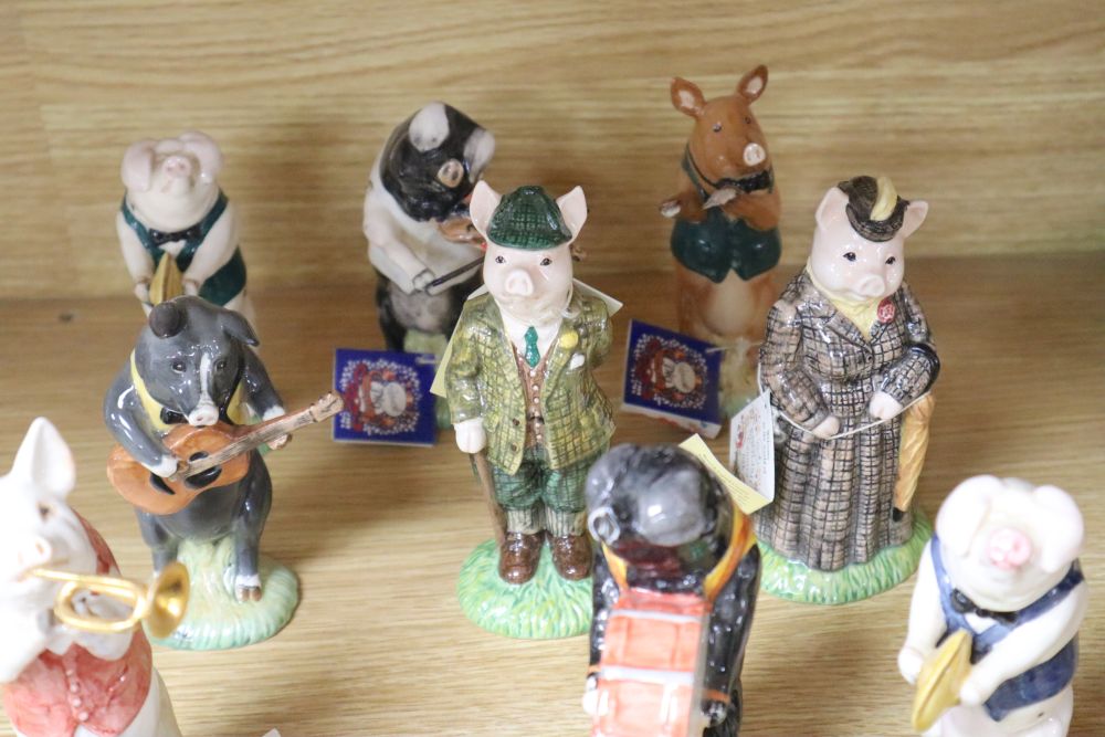 The Beswick Pig Promenade orchestra - eleven instrumentalists and two Beswick English Folk pigs - Image 2 of 4