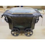 A Victorian painted toleware coal or log bin, width 62cm