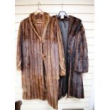 Two musquash fur coats