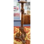 A Georgian style mahogany torchere, height 148cm