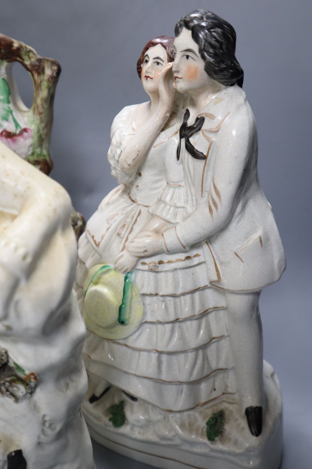 A collection of Staffordshire figures, including a flatback entitled 'Fortune Teller', height - Image 8 of 9