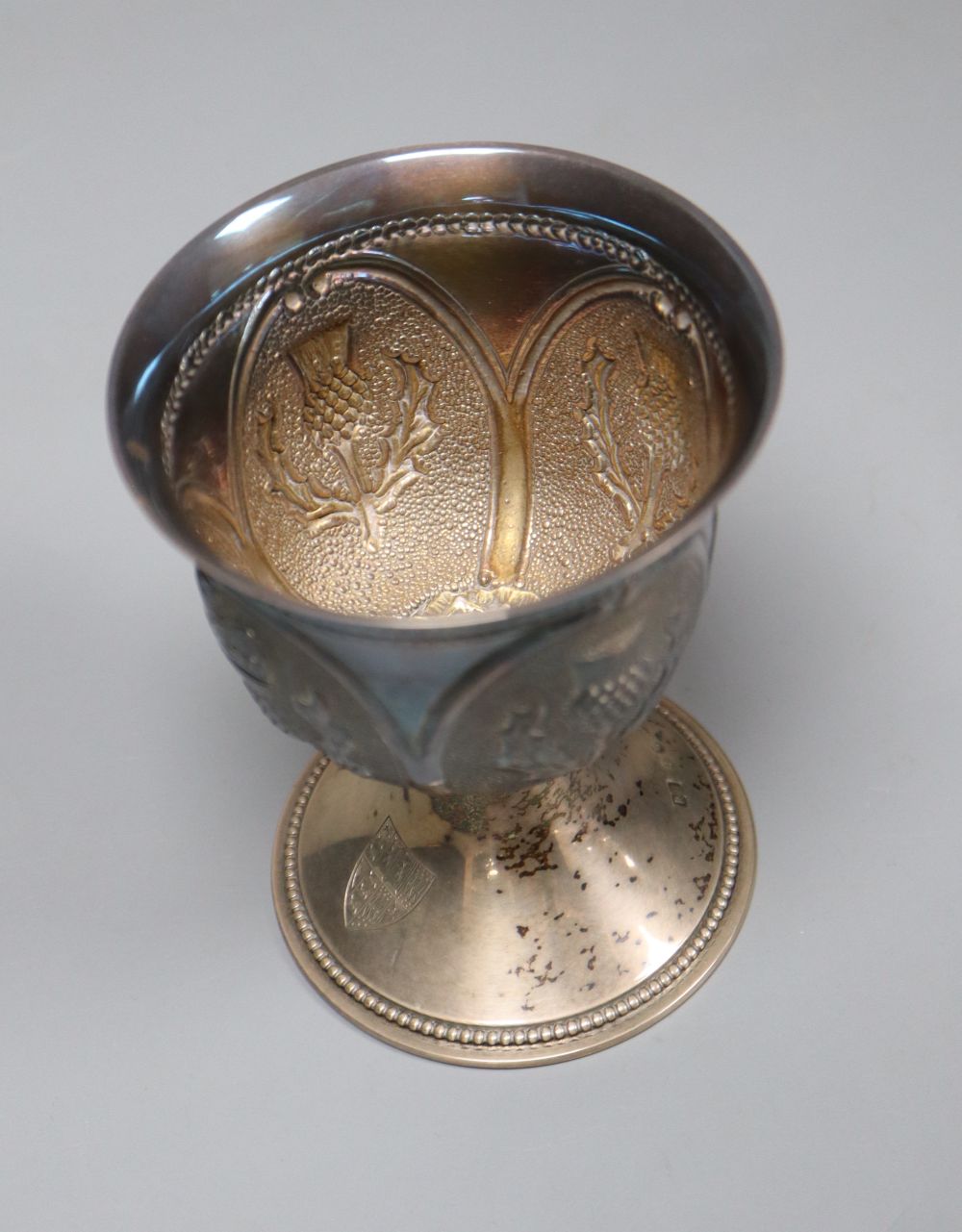 A modern Scottish silver limited edition Millennium commemorative goblet, numbered 19 of 250, - Image 2 of 6