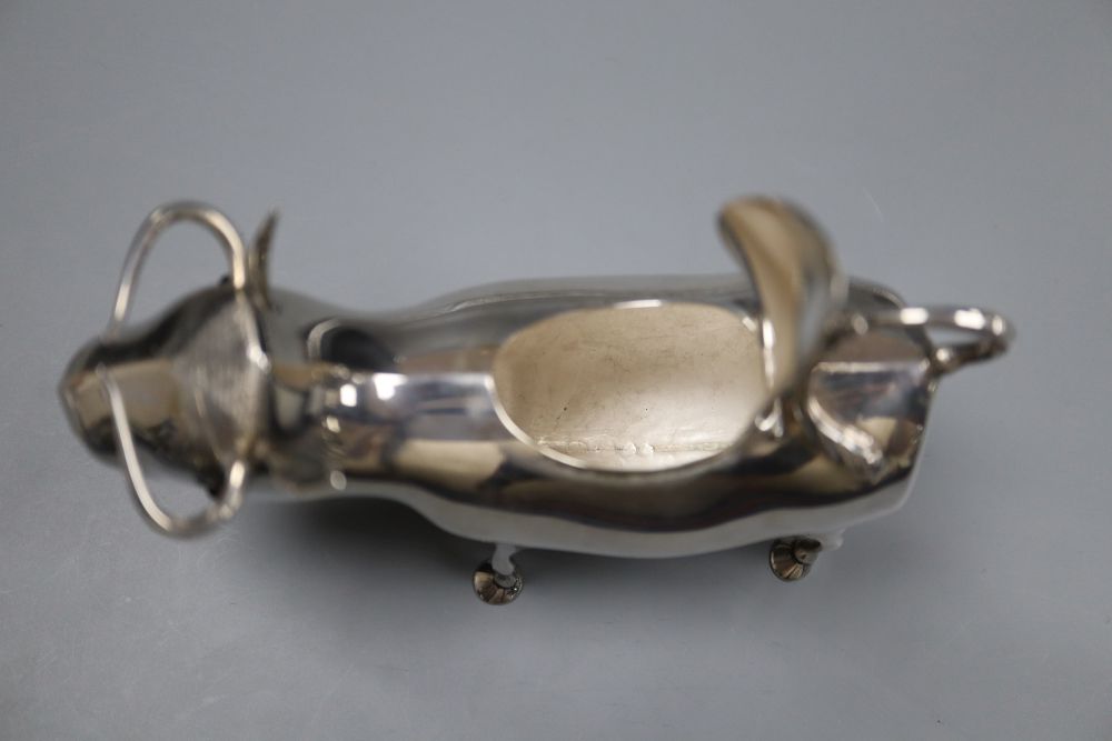 A mid 20th century Dutch white metal cow creamer, length 14cm, gross 145 grams. - Image 5 of 6