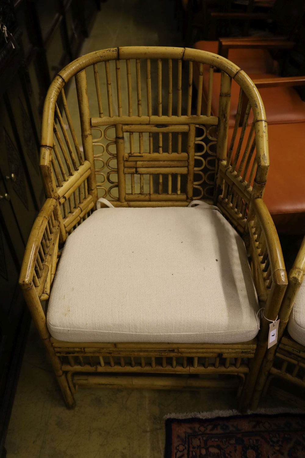 Four bamboo conservatory armchairs - Image 2 of 5