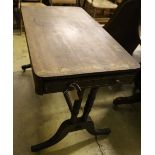 A Regency rosewood centre table, width 98cm, depth 58cm, height 72cm