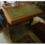 A 19th century Continental mahogany desk, width 80cm, depth 52cm, height 85cm