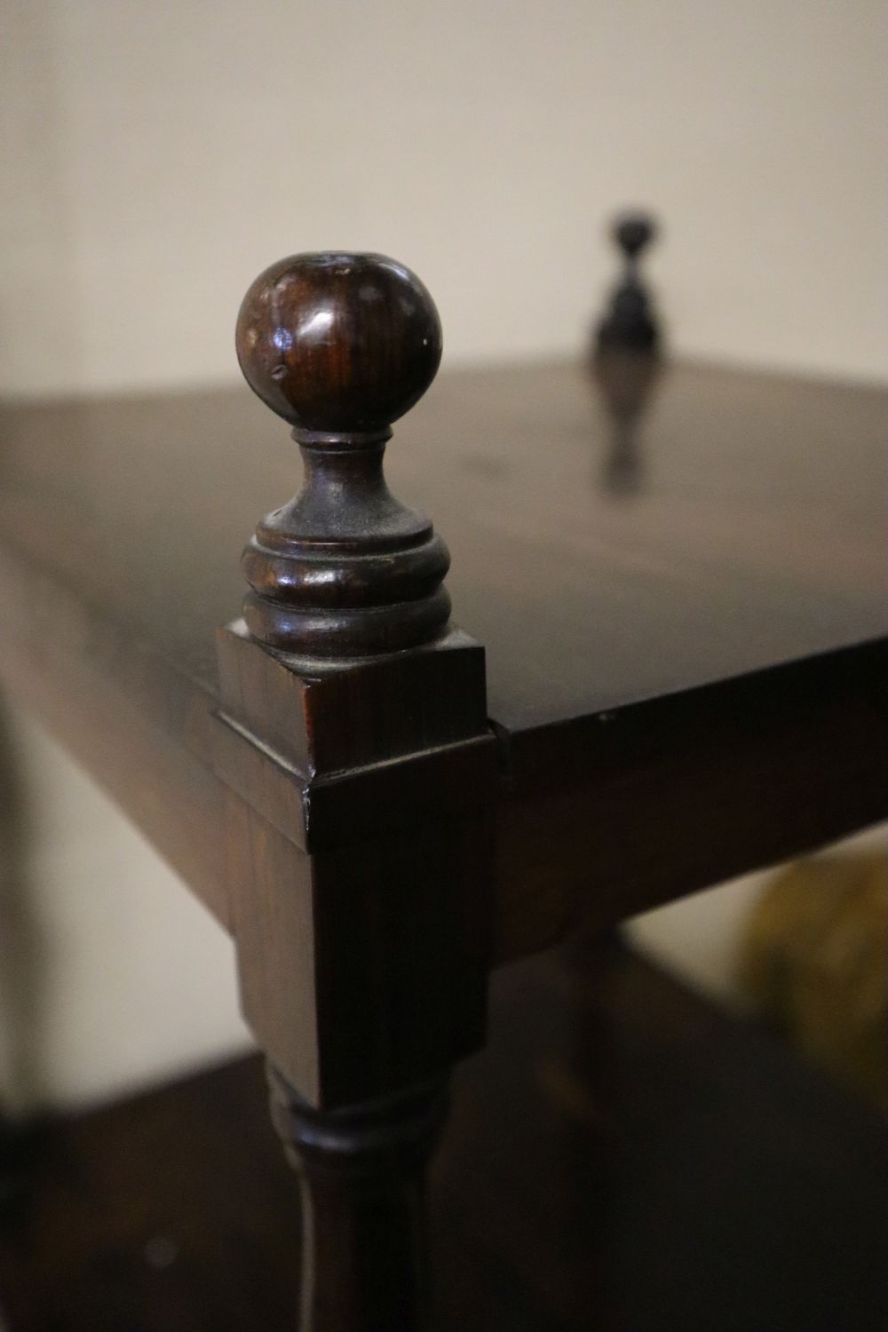 An early Victorian rosewood four tier whatnot, width 38cm depth 38cm height 148cm - Image 2 of 3