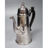 A modern silver coffee pot, C J Vander Ltd, Sheffield 1997, approx 22.3oz