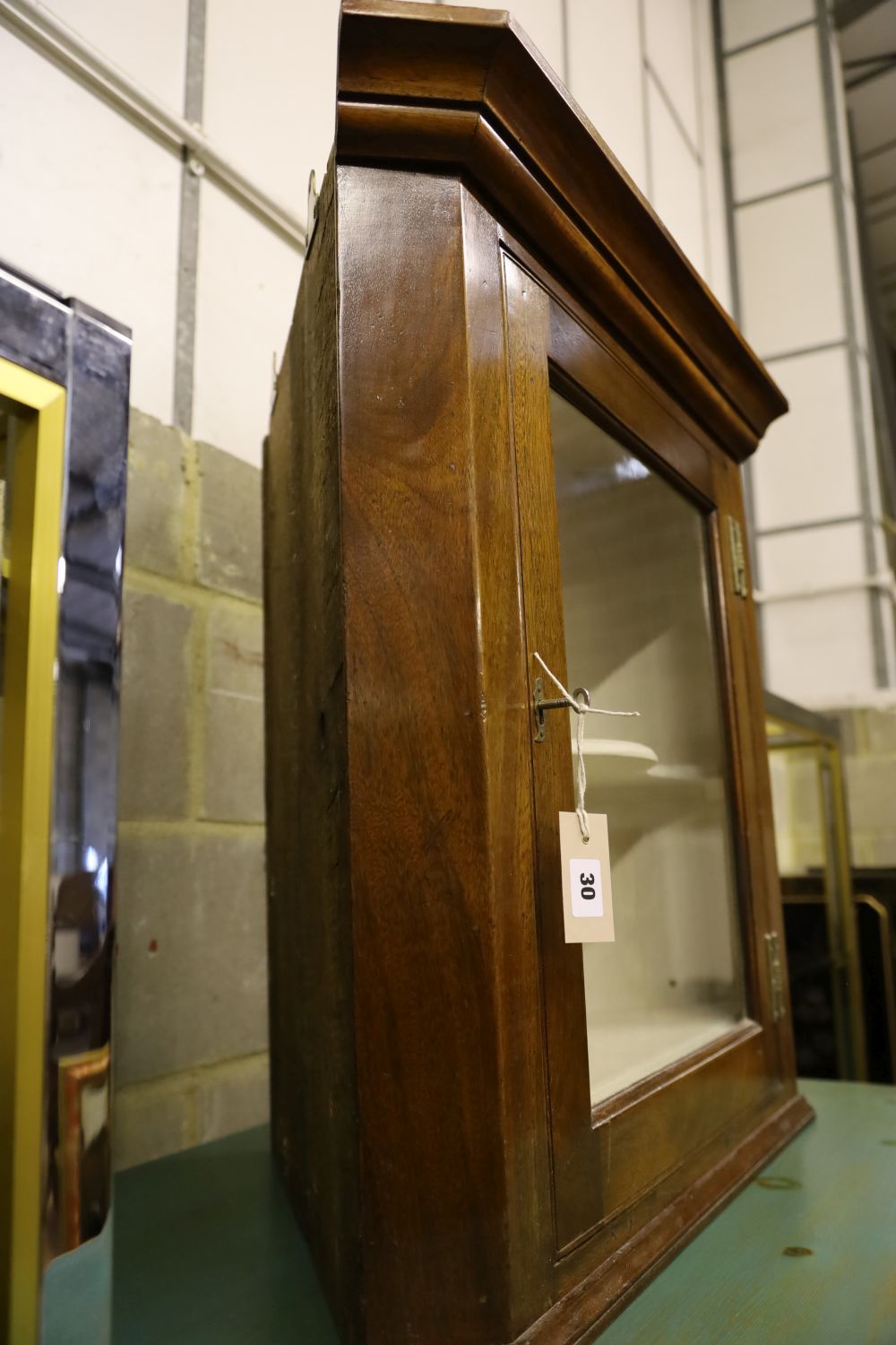 A mahogany hanging corner cabinet, width 68cm, depth 40cm, height 70cm - Image 2 of 2