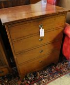 A George III mahogany night table (converted as a drinks cabinet), width 60cm, depth 45cm, height