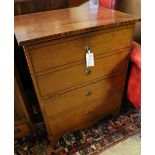 A George III mahogany night table (converted as a drinks cabinet), width 60cm, depth 45cm, height