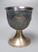 A modern Scottish silver limited edition Millennium commemorative goblet, numbered 19 of 250,