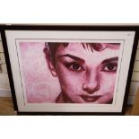 Paul Karslake FRSA (1958-2020), 'Pretty in Pink' (Audrey Hepburn), signed and numbered 18/95, Fine