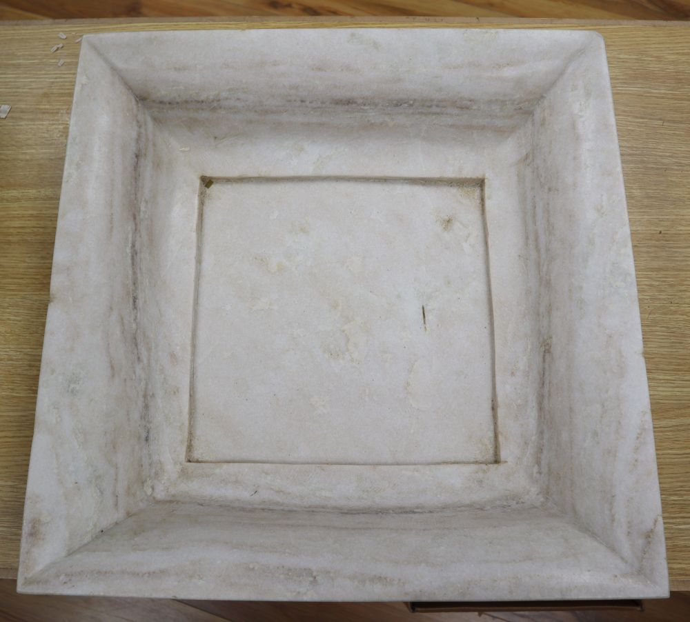 A square marble dish, 51cm sq. - Image 3 of 3