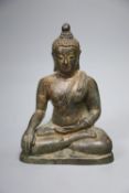 A Sino-Tibetan bronze buddha, height 10cm