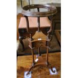 A George III style mahogany wash stand, width 29cm, 82cm high