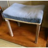A George VI oak Coronation stool, width 46cm, depth 32cm, height 48cm