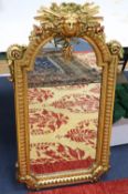 A moulded gilt mirror, in French period style, 96 x 54cm