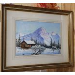 James Greig (1861-1941), watercolour, 'The Engadine', signed, 30 x 46cm