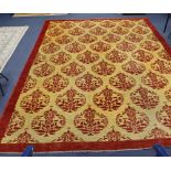 A large Turkish Zeigler style gold ground, red patterned carpet, 500 x 368cm