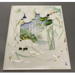 A Meissen photograph frame with inset painted plaque, signed, 35 x 25cmCONDITION: Good condition.