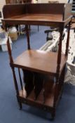 A Regency mahogany Canterbury whatnot, width 51cm height 127cmCONDITION: Overall a little dusty,