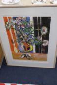 John Watson, lithograph, Interior with flowers, signed, 3/250, 65 x 49cmCONDITION: Good clean