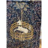 A 20th century wall tapestry by JP Paris, 'The Unicorn in Captivity'CONDITION: Good condition, label